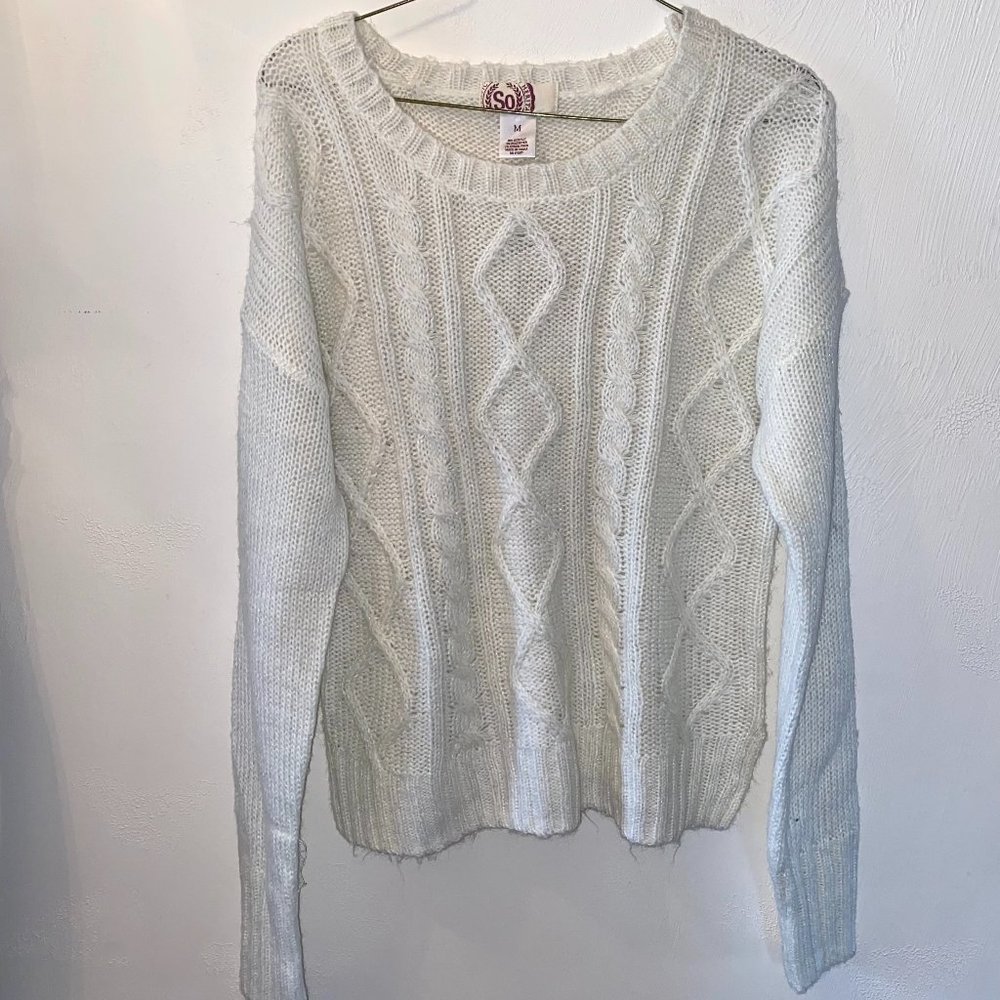 White SO sweater